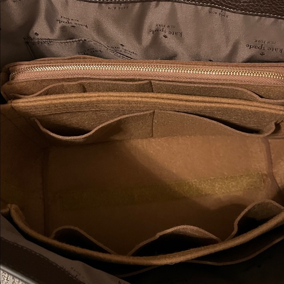 3 PCS. KATE SPADE 454 HOT FUDGE SUEDE TOTE, NWT MADEWELL BAG CORD & ORGANIZER - Picture 16 of 16